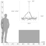 Brindille 6 Light 37" Wide LED Abstract Pendant