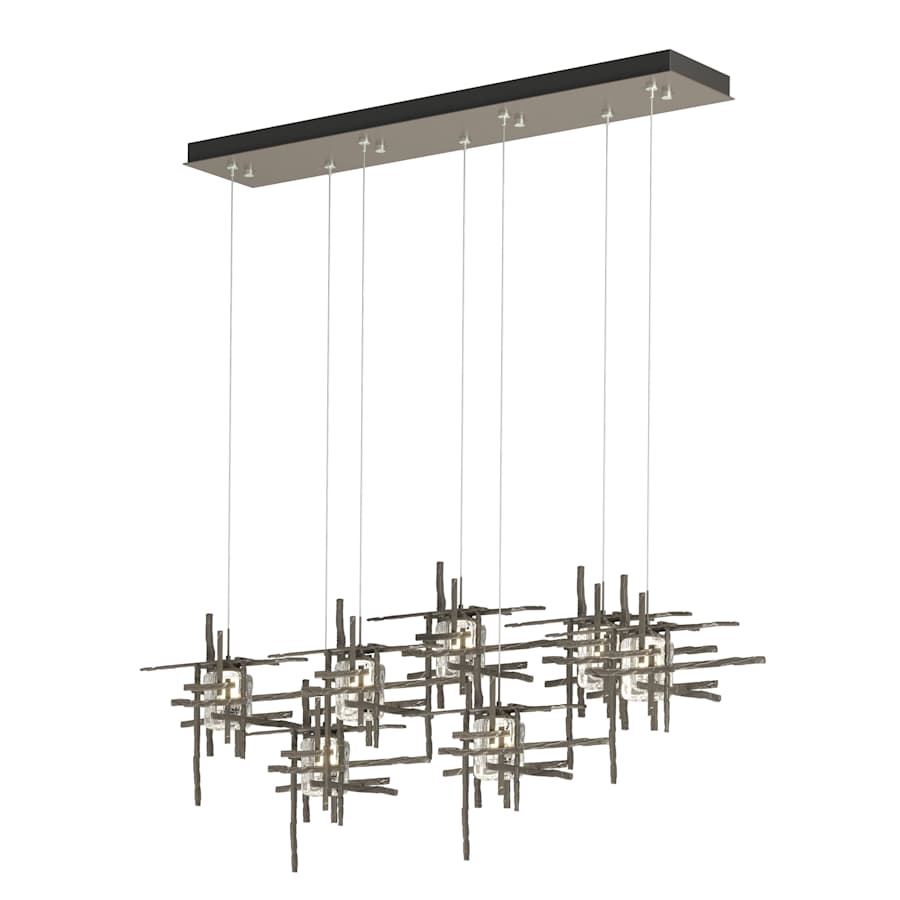 Tura 7 Light 54" Wide Abstract Linear Pendant