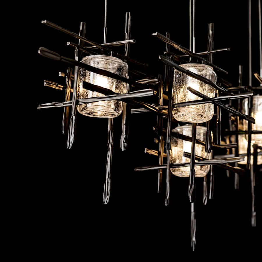 Tura 7 Light 54" Wide Abstract Linear Pendant