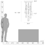 Luma 9 Light 21" Wide Crystal Multi Light Pendant