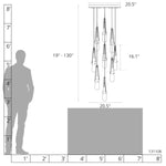 Link 9 Light 21" Wide Multi Light Pendant