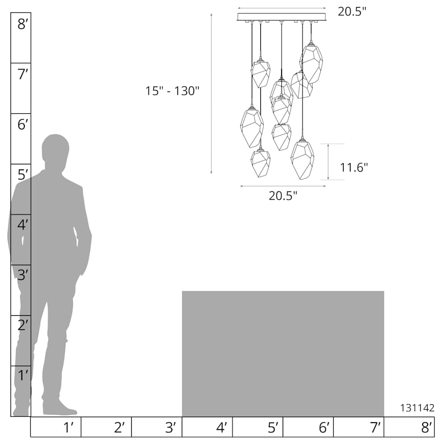 Chrysalis 9 Light 21" Wide Multi Light Pendant