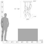 Chrysalis 9 Light 21" Wide Multi Light Pendant