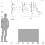 Chrysalis 10 Light 45" Wide Linear Pendant