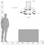 Fritz 10 Light 38" Wide Multi Light Pendant