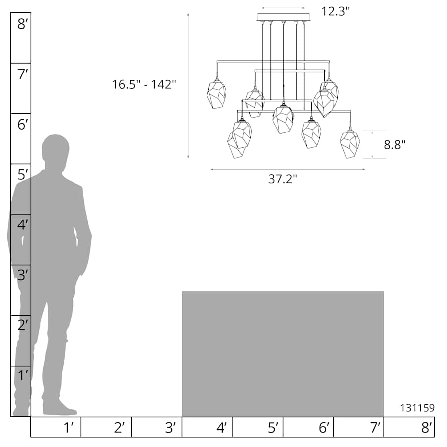 Chrysalis 10 Light 38" Wide Crystal Multi Light Pendant