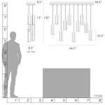 Exos 10 Light 45" Wide Linear Pendant