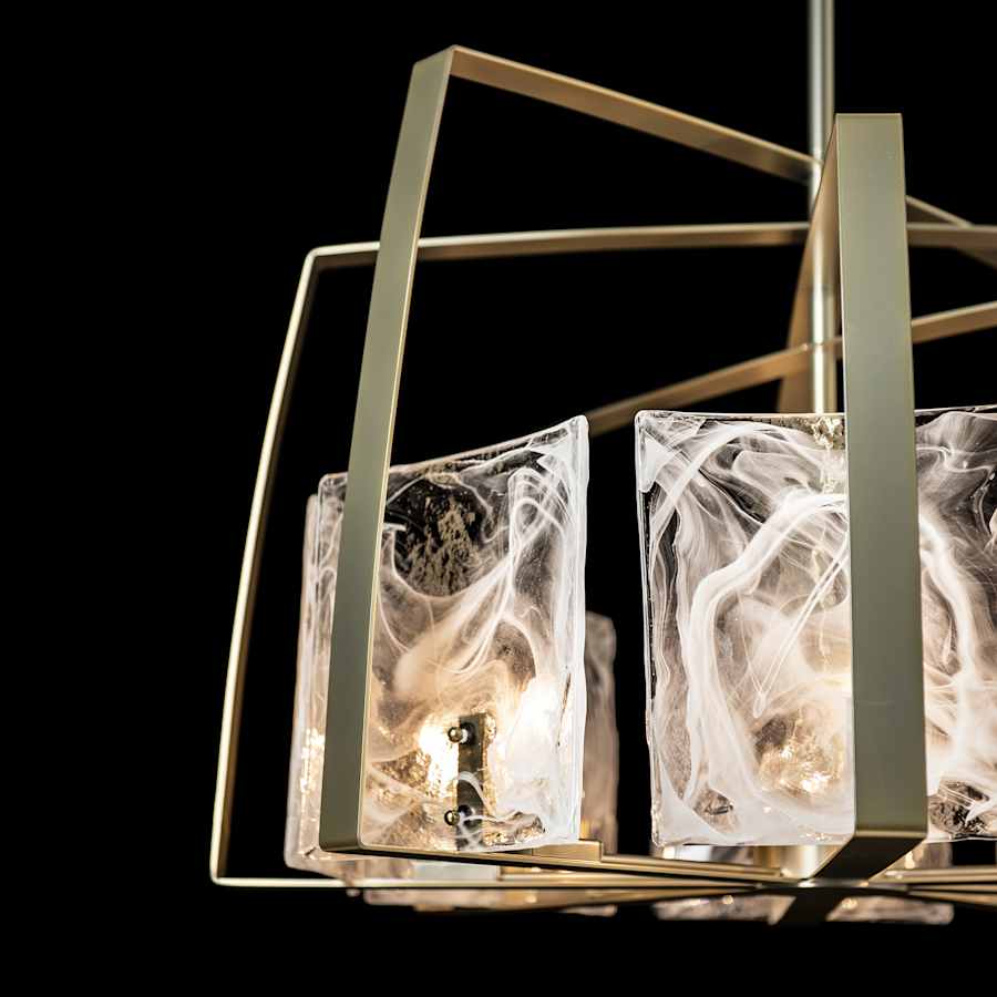 Arc 8 Light 34" Wide Drum Chandelier