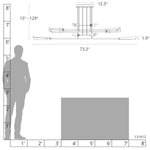 Flight 10 Light 74" Wide Multi Light Pendant