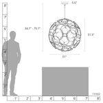 Olympus 6 Light 31" Wide Pendant