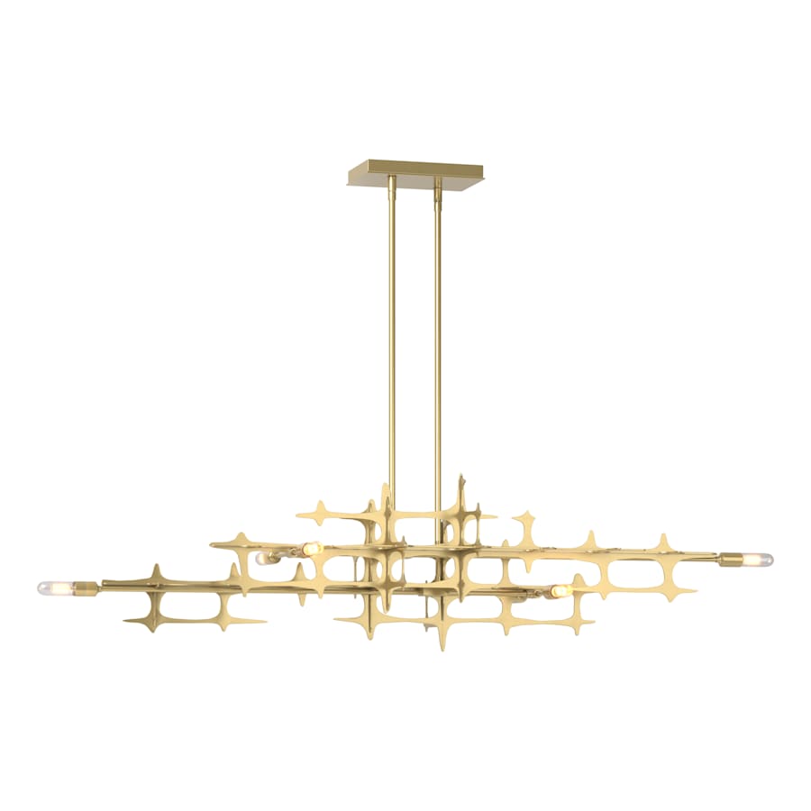 Grid 6 Light 54" Wide Linear Pendant