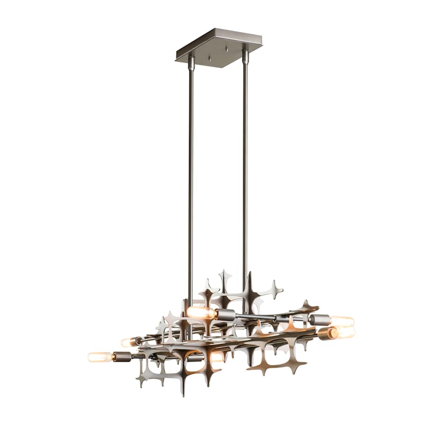 Grid 6 Light 54" Wide Linear Pendant