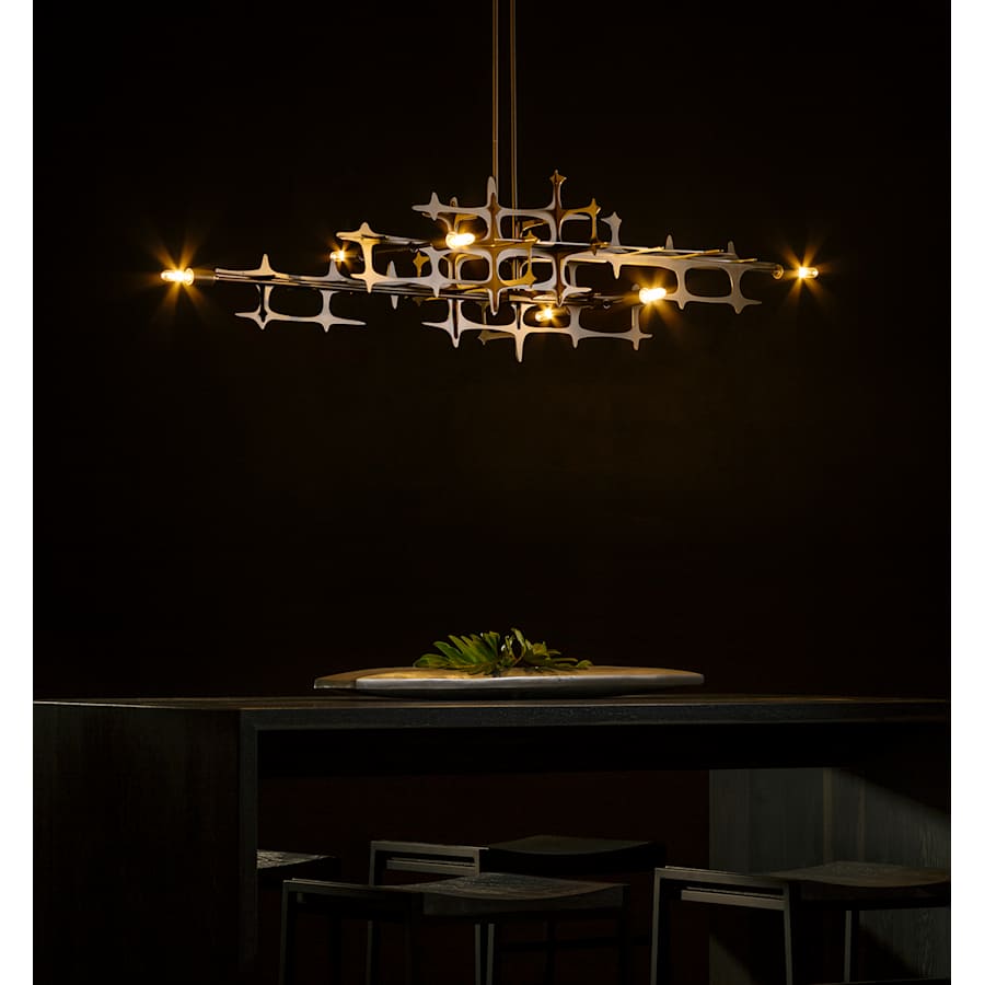 Grid 6 Light 54" Wide Linear Pendant