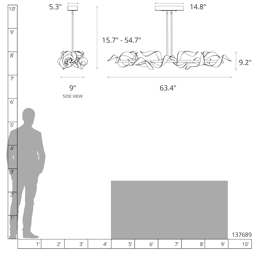Folio 64" Wide Linear Pendant