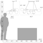 Vine 7 Light 49" Wide Linear Chandelier