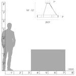 Aura 6 Light 29" Wide Ring Chandelier