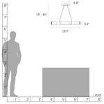 Aura 6 Light 29" Wide LED Ring Chandelier