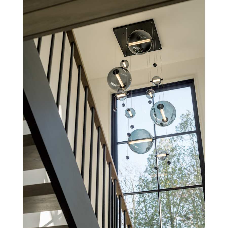 Abacus 36" Wide LED Suspension Multi Light Pendant