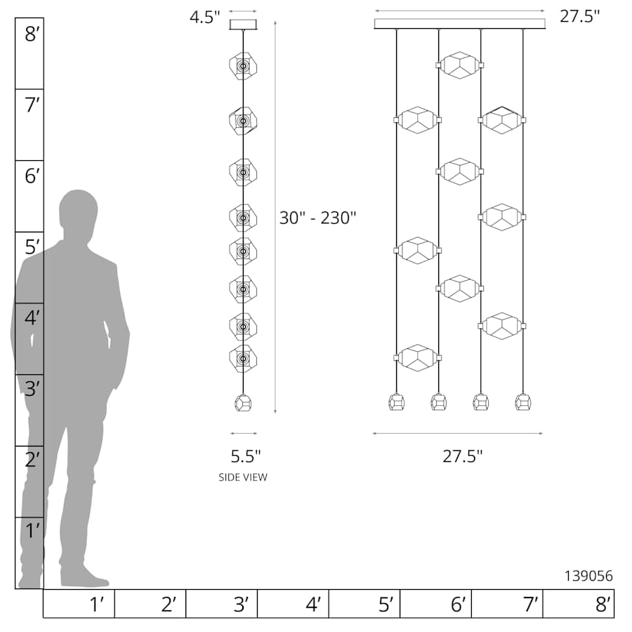 Gatsby 28" Wide Suspension Linear Pendant
