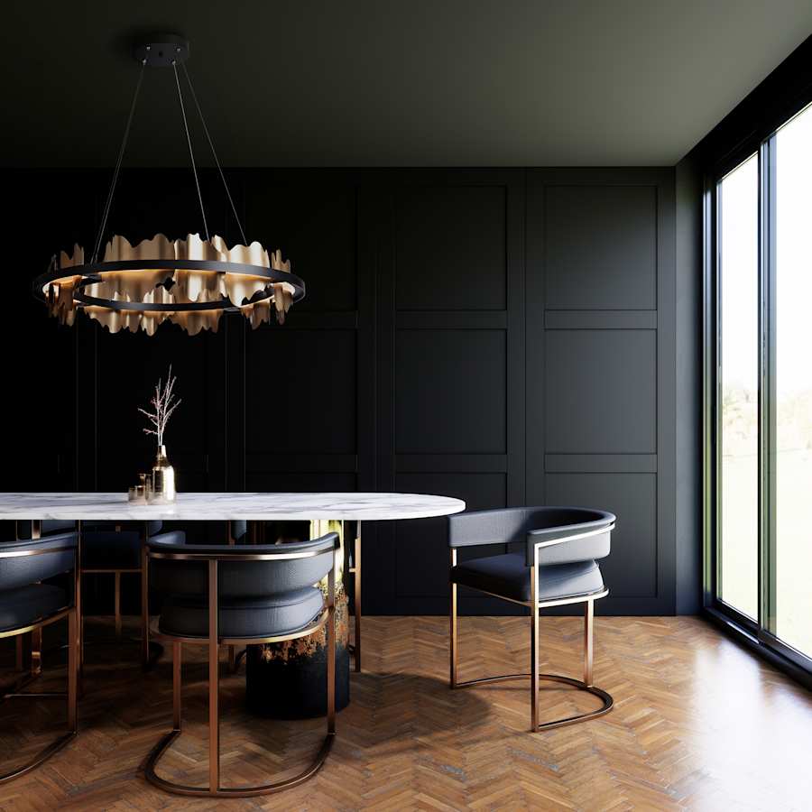 Hildene 38" Wide LED Abstract Ring Chandelier