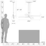 Switchback 50" Wide Linear Pendant