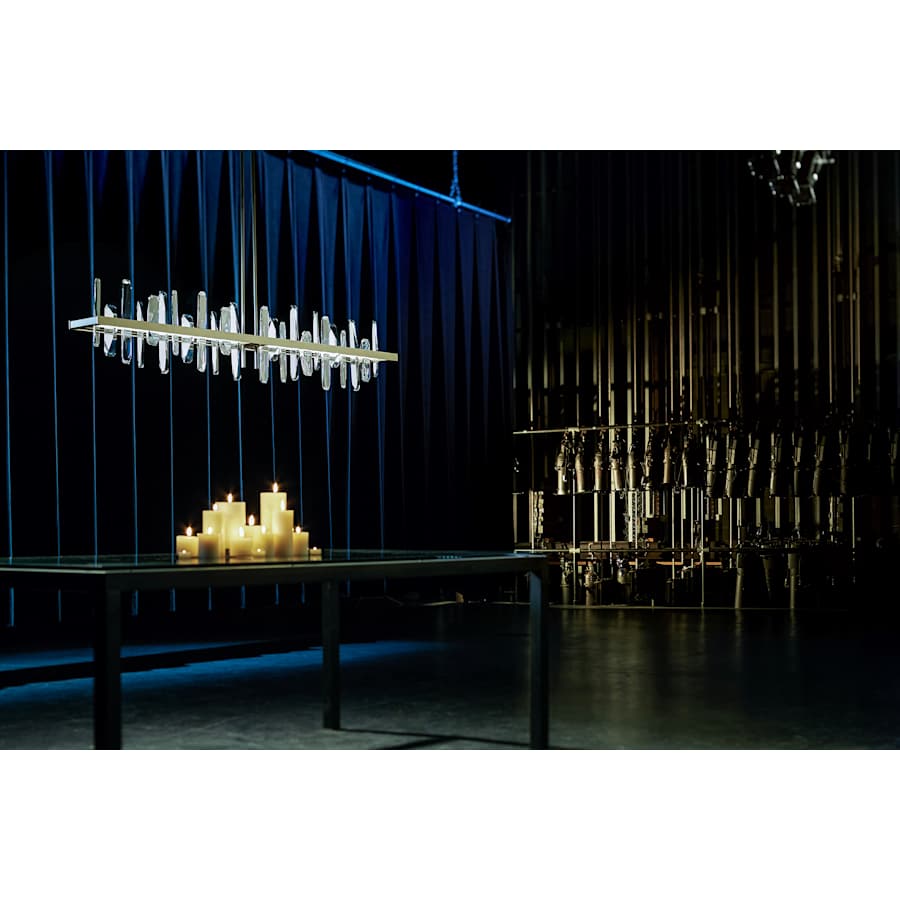 Solitude 52" Wide LED Crystal Linear Chandelier