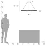 Anemone 37" Wide LED Ring Chandelier