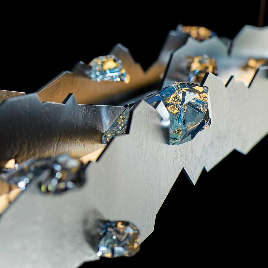 Trove 53" Wide LED Abstract Linear Chandelier