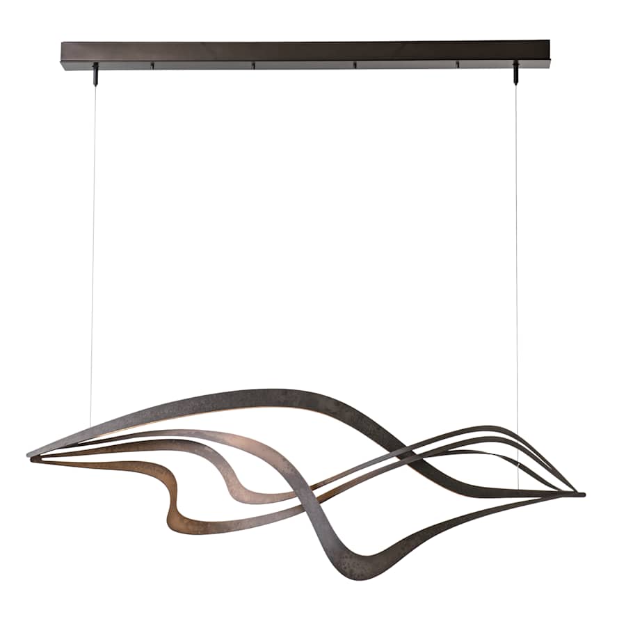 Crossing Waves 45" Wide Suspension Linear Pendant