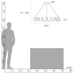 Riverbed 40" Wide Ring Chandelier