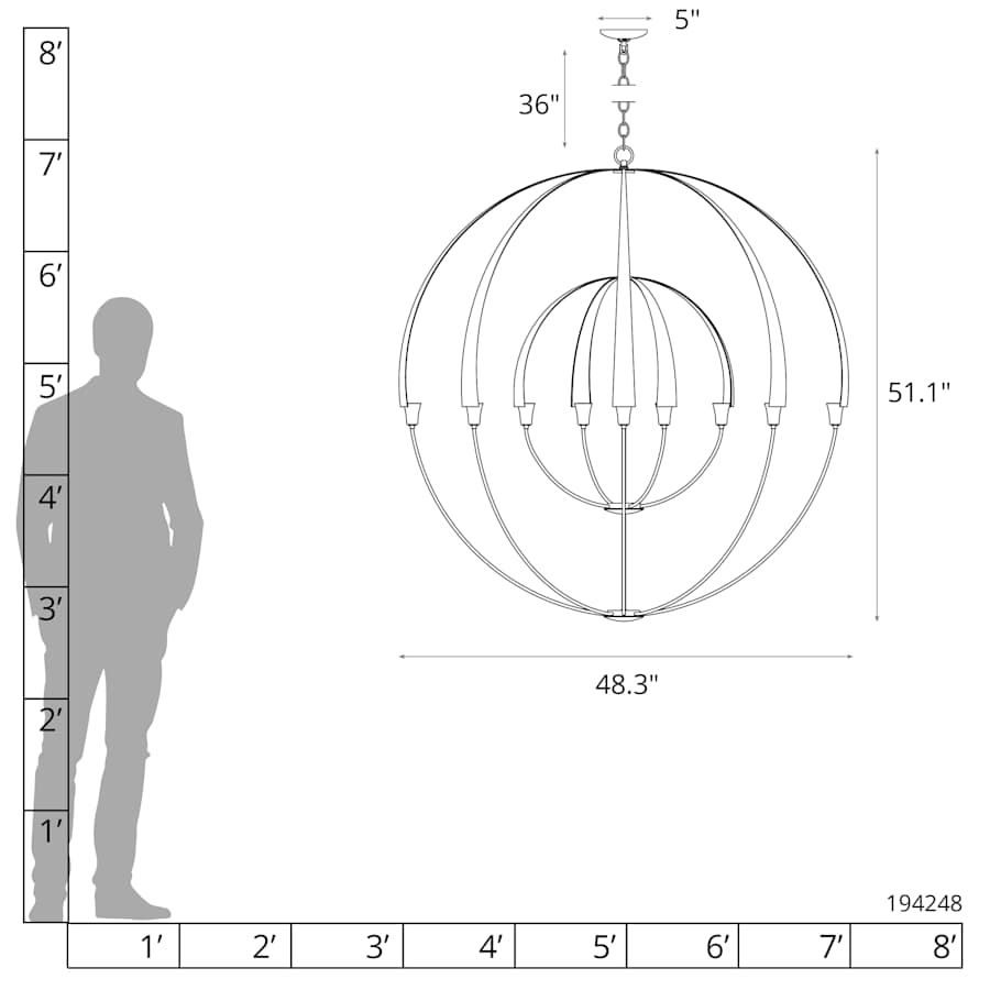 Cirque 12 Light 48" Wide Taper Candle Style Chandelier