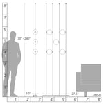 Abacus 28" Wide LED Linear Pendant