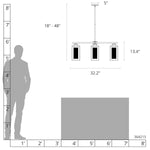 Polaris 4 Light 32" Wide Outdoor Chandelier