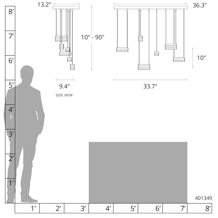 Art Alchemy 34" Wide Linear Pendant