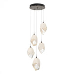 Chrysalis Pendant, 5-Light, Modern Brass, Black Polished Crystal, 15.4"W (131137-SKT-STND-86-BP0754 5YZTG8)