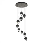 Chrysalis Pendant, 9-Light, White, Black Polished Crystal, 20.5"W (131140-SKT-STND-02-BP0754 5YZUFD)