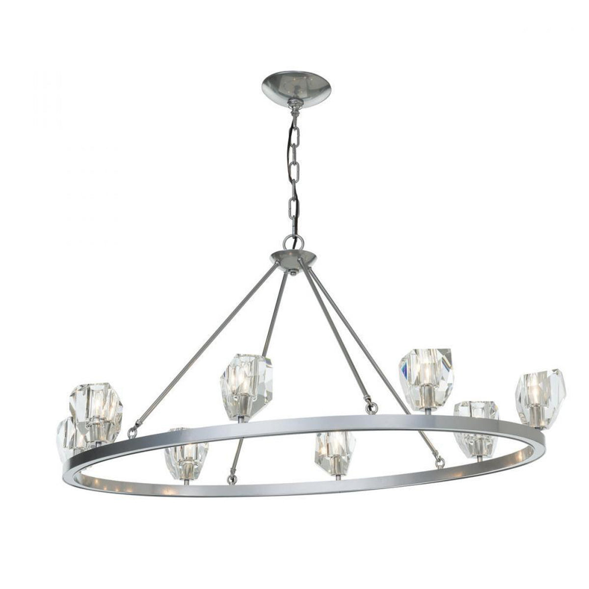 Gatsby Chandelier, 8-Light, Black, 45.3"W (105021-SKT-10-CR 5N8HLP)