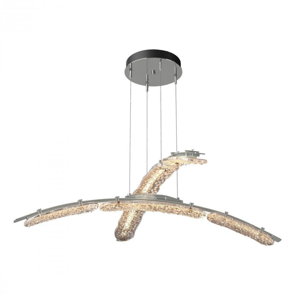 Glissade Large Pendant, LED, Soft Gold, Clear, 43.5"W (137586-LED-STND-84-ZM0749 5Z3111)