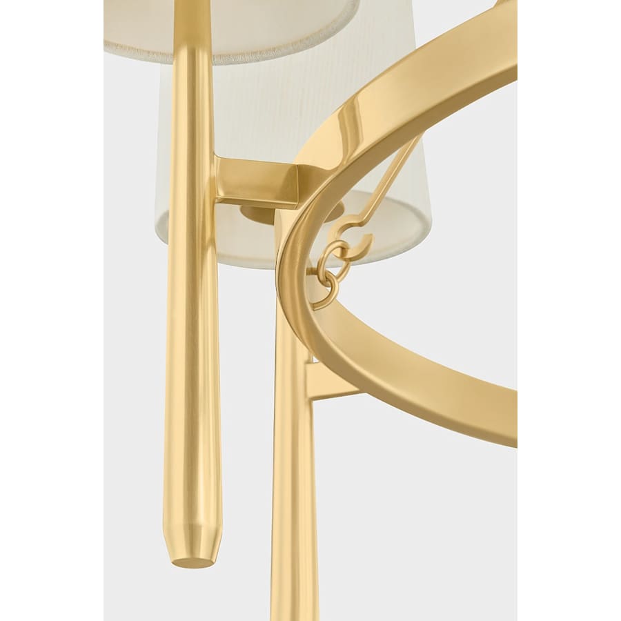 Bridgeton 9 Light 46" Wide Chandelier with Raw Silk Shades