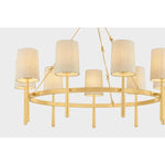 Bridgeton 9 Light 46" Wide Chandelier with Raw Silk Shades