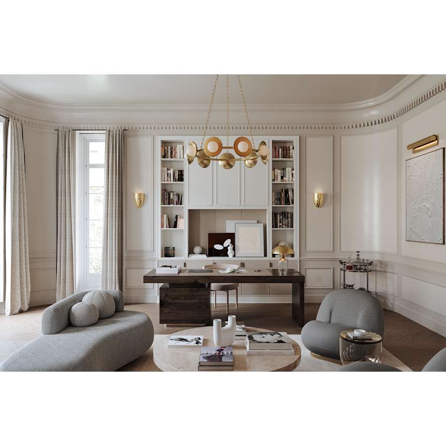 Glimmer 9 Light 40" Wide Crystal Ring Chandelier