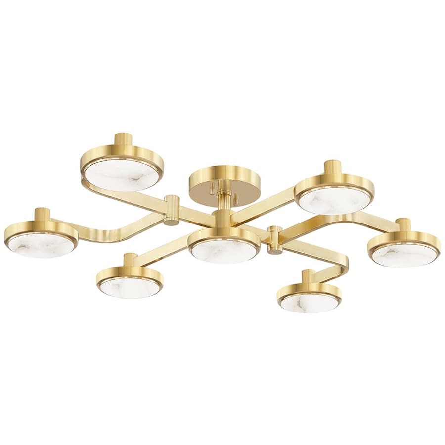 Meander 6 Light 29" Wide LED Semi-Flush Ceiling Fixture