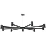 Predock 9 Light 64" Wide LED Sputnik Chandelier with Neo Madera Marble Shades