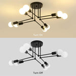 8-light LED Modern Sputnik Chandelier Ceiling Lights Pendent Lighting