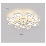 Round Flower Shaped LED Modern Flush Mount Lighting Ceiling Lights Hanging Light