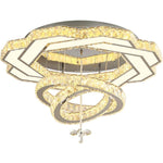 Ambient Crystal LED Flush Mount Light - 20''/24''/31'', Gold or Silver