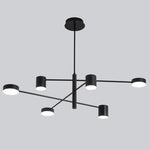 Industrial Sputnik Chandelier Black Modern Foyer Chandeliers with 6 LED Lights