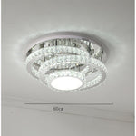 Gradated Flush Mount Ceiling Light Industrial Acrylic Stainless Steel LED Light