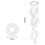 Acrylic Bubble Globe LED Modern Pendant Light Hanging Lamp Island Lights