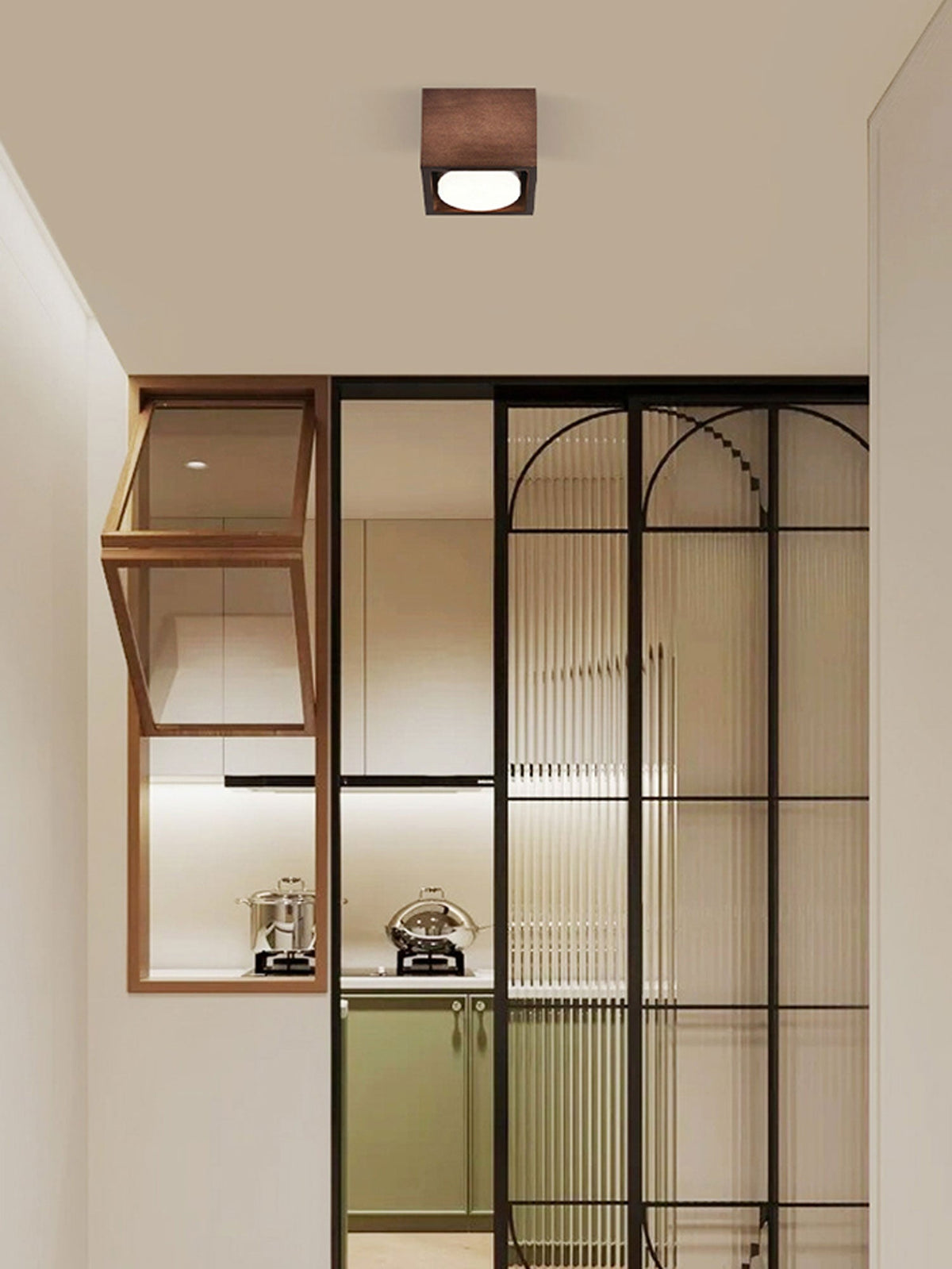 Cobra Wood Ceiling Light